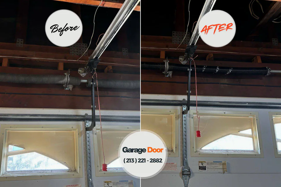 Before and after: garage door repair 55372